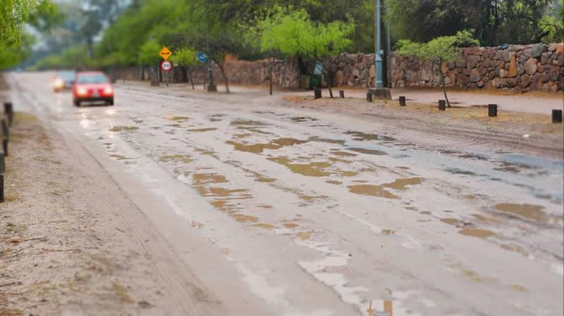 Camino Real en día de lluvia