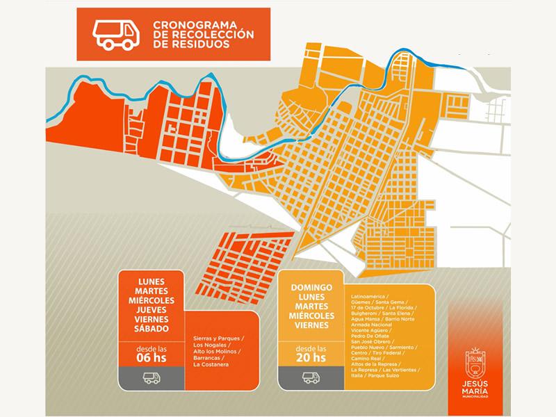 Cronograma de recolección de residuos
