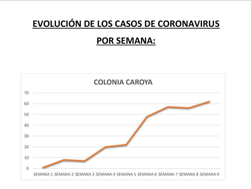 Evolución de casos por semana CC