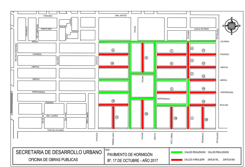 Hormigonado 17 de Octubre mapa