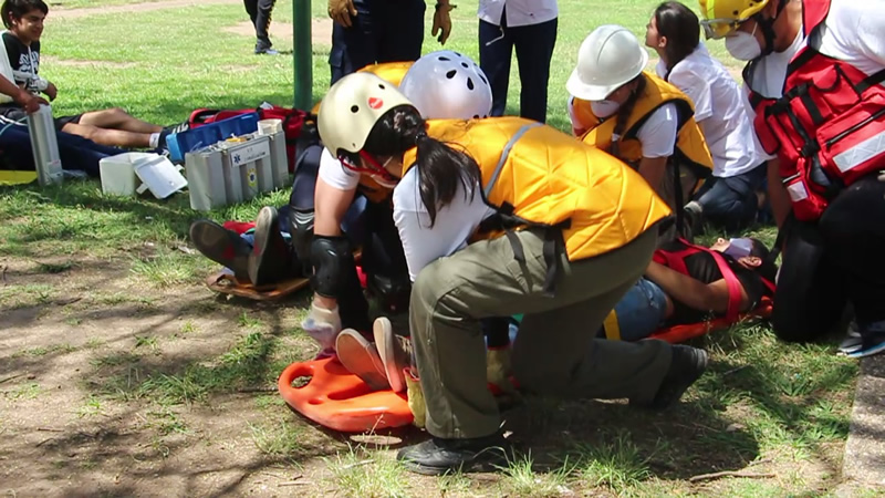 Simulacro de rescate en emergencia