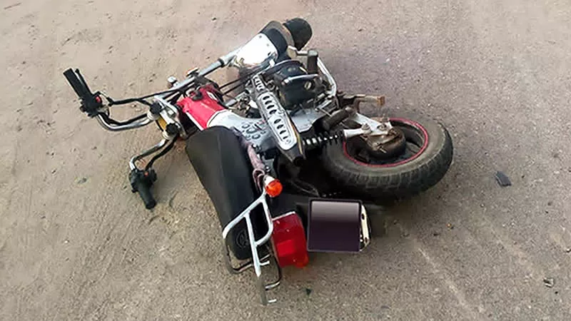 Moto siniestrada