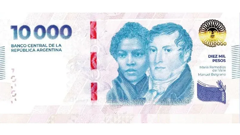 Billete de 10000 pesos