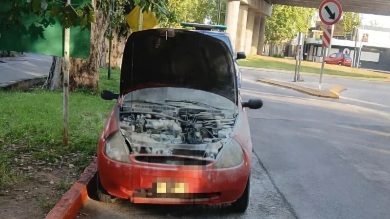 Ford Ka incendiado