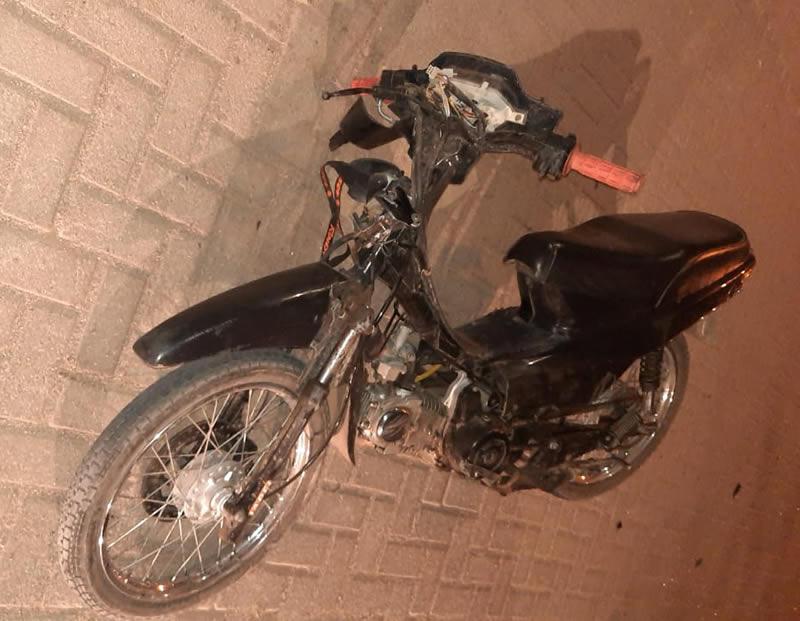 Moto siniestrada