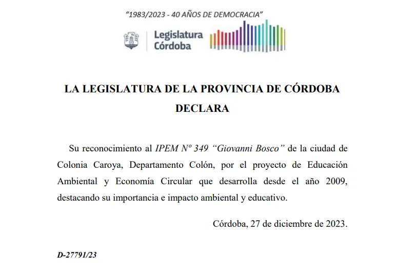 Declaracion Legislatura