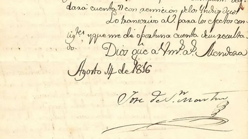 Carta de San Martín