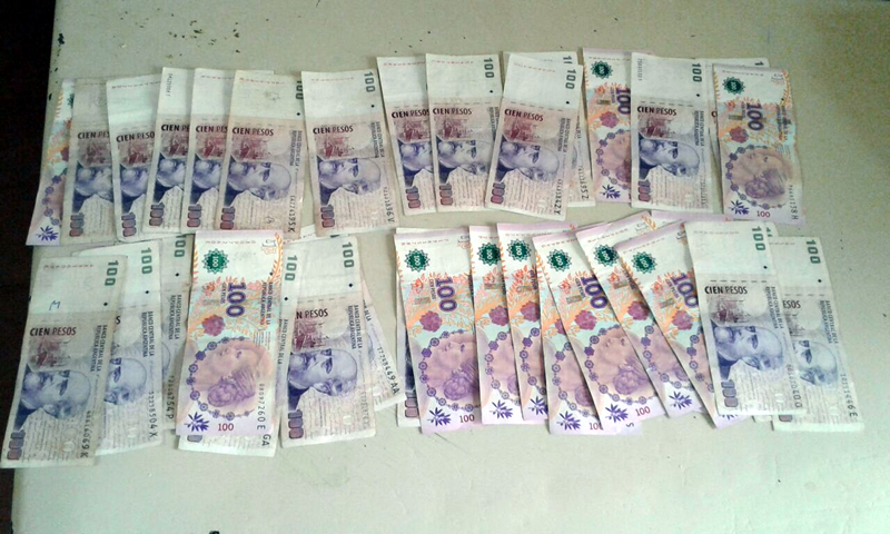 Dinero secuestrado