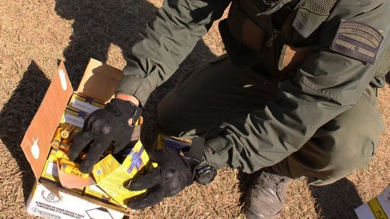 Cartuchos secuestrados por GN