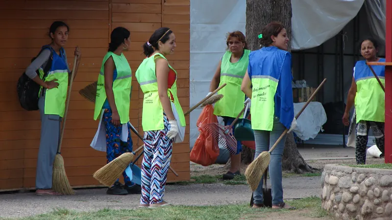 Limpìeza en el Festival