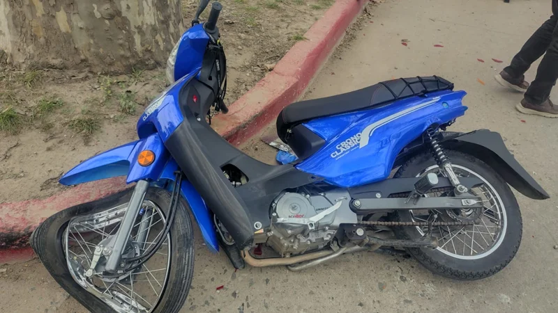 Moto siniestrada