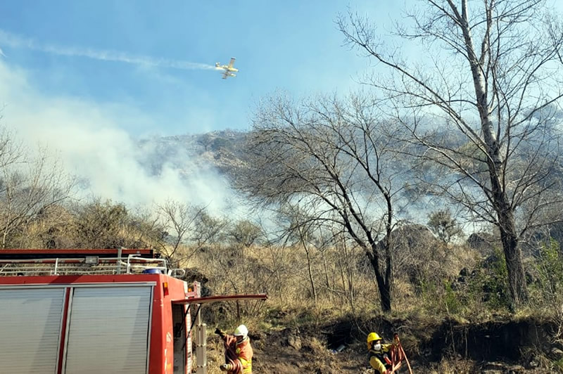 Incendio en Sierras Chicas
