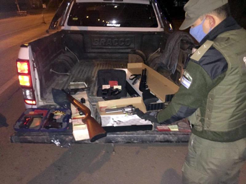 Armas incautadas por GN en Sinsacate
