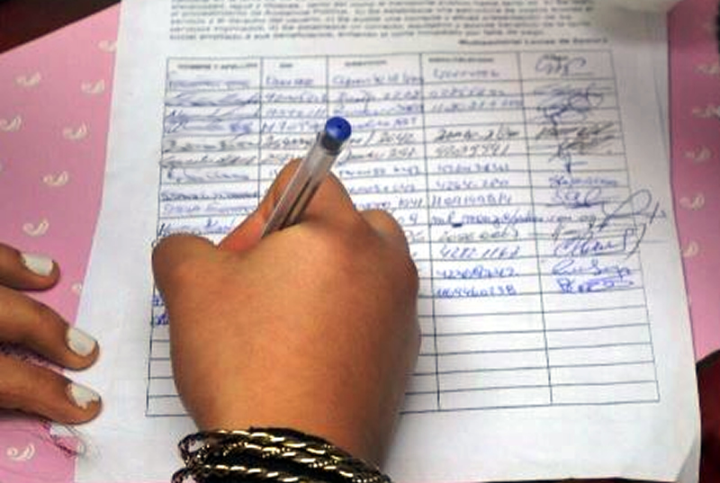 Recolección de firmas