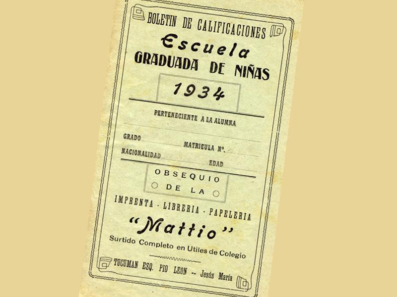 Boletín escolar 1933