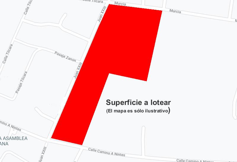 Loteo de terrenos de Tessino