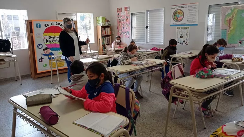 Aula con barbijo