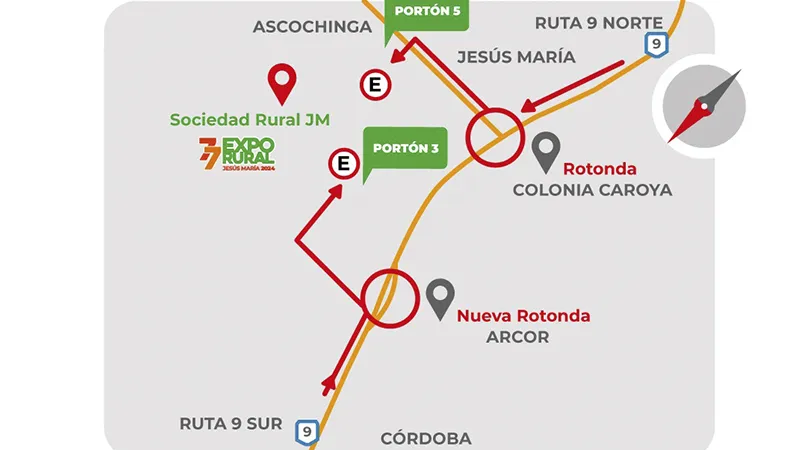 Accesos a la Expo Rural