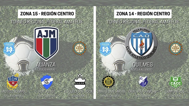 Equipos al Regional Federal Amateur