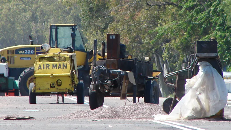 Trabajos en la Ruta 9