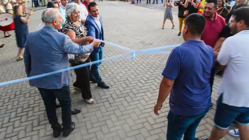 Inauguración adoquinado Camino Real